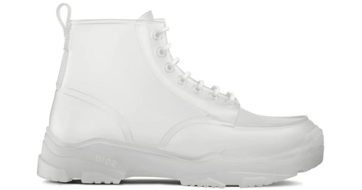 Dior Transparent High-top Rubber Boots in White for Men