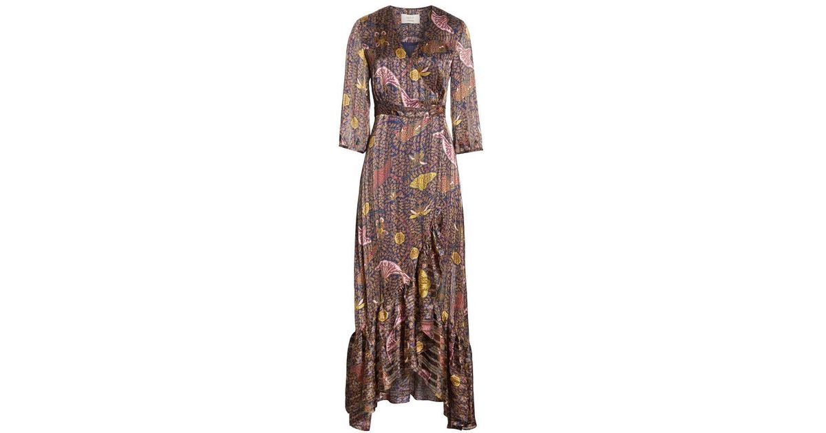 Ba&sh Synthetic Disy Pleated Maxi Dress in Brown - Lyst