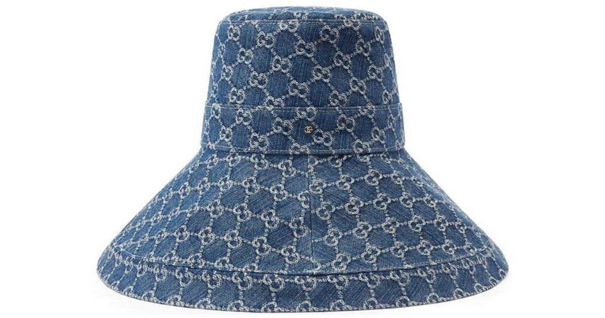 帽子・その他 GUCCI Bucket hat in denim GG GG denim bucket hat in light blue | GUCCI® US