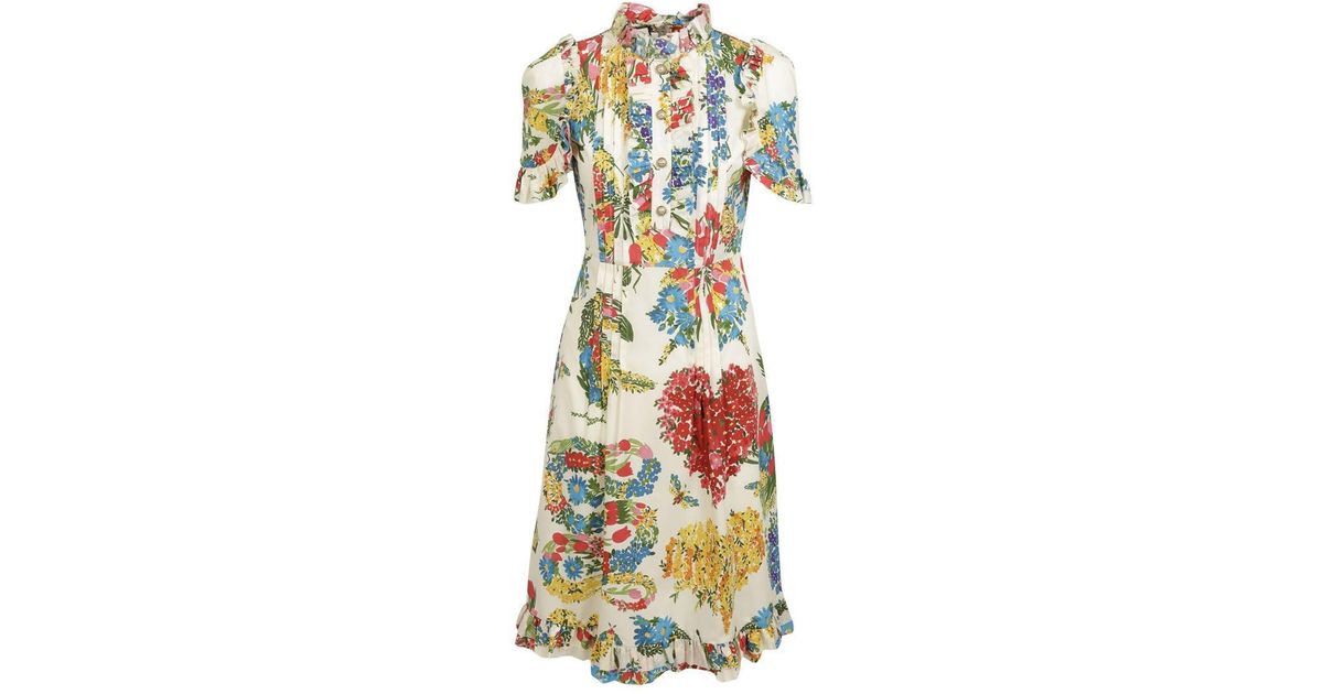 gucci floral print dress