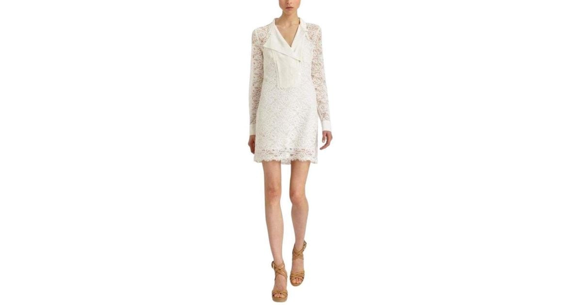 bcbg white silk dress BCBGMAXAZRIA White One Shoulder Shadow Silk Dress
