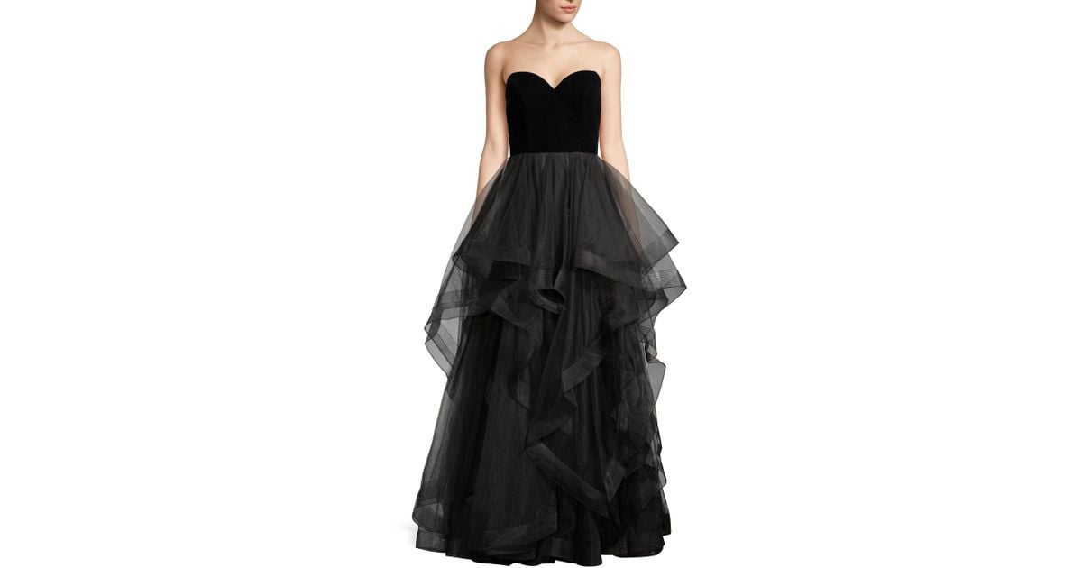 basix strapless tulle ball gown