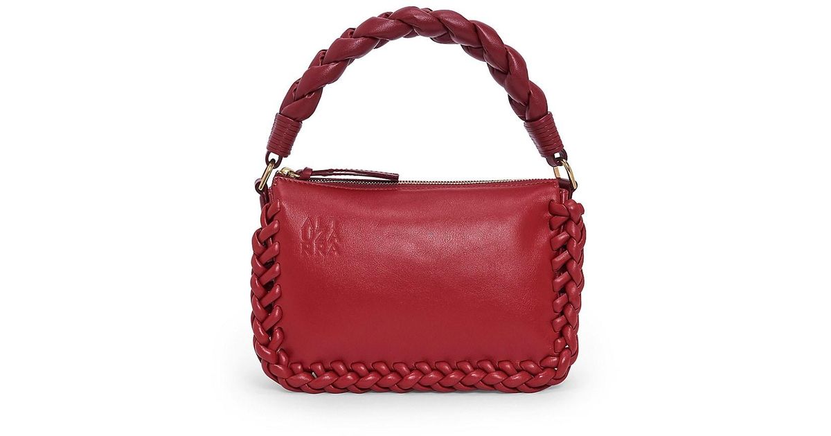 Altuzarra Small Braided Colorblock Leather Top Handle Bag in Red | Lyst
