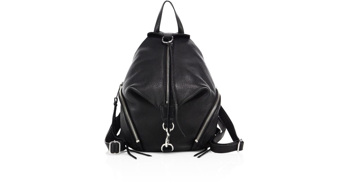 Rebecca Minkoff Leather Medium Julian Backpack in Black Lyst