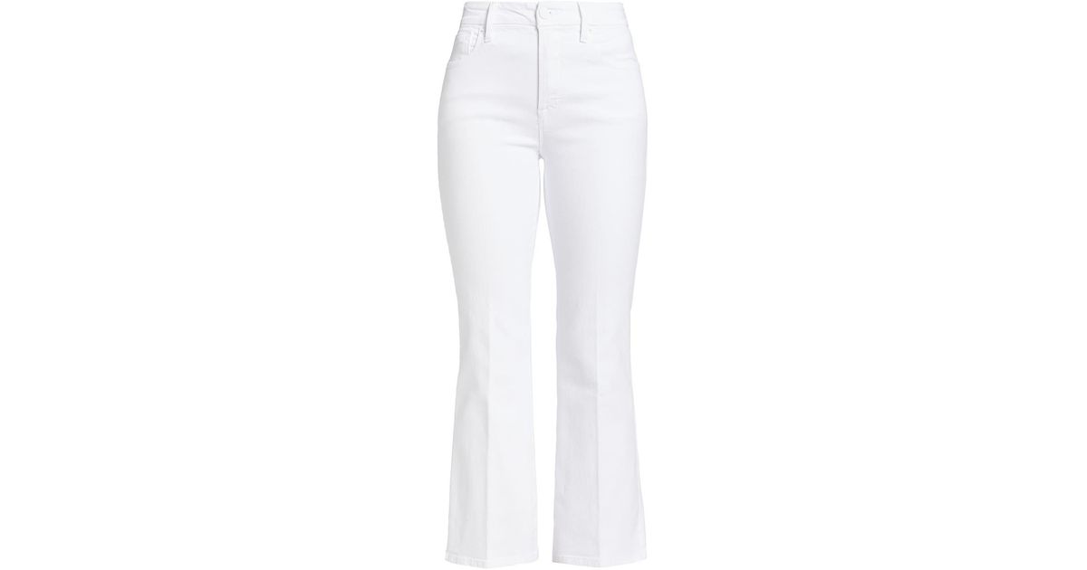 GOOD AMERICAN Good Legs High-rise Cropped Mini Boot-cut Jeans in White ...