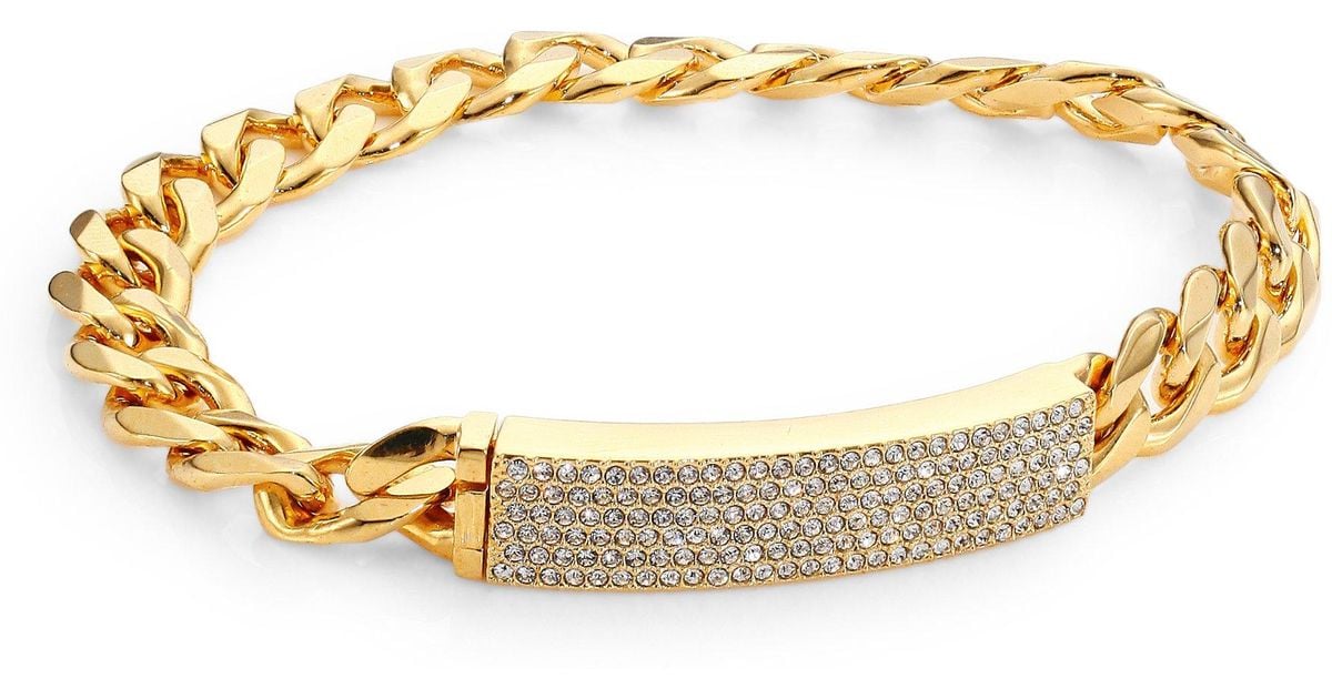 Adriana Orsini Pavé Id Bracelet in Gold (Metallic) - Lyst