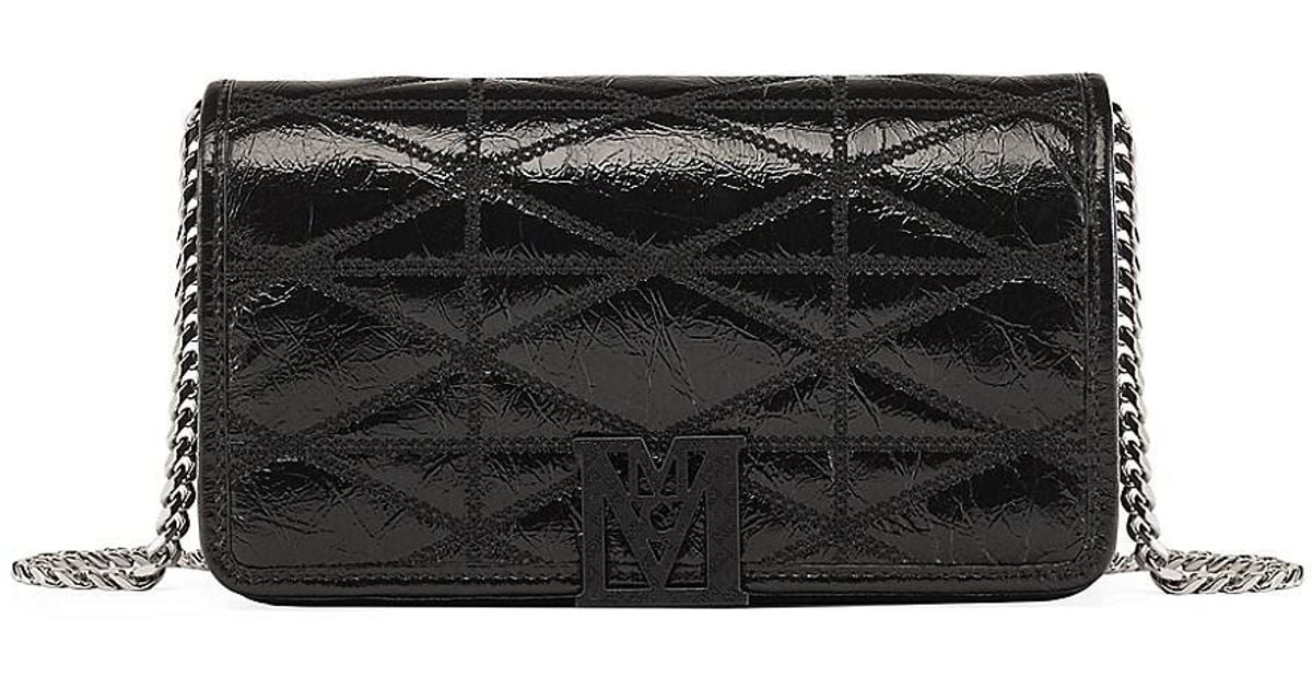 MCM Large Travia Leather Walletonchain in Black Lyst