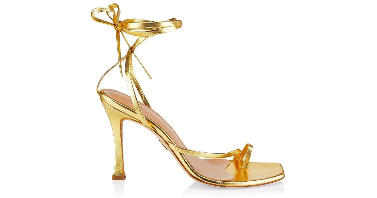 Brother Vellies Metallic Leather Lace-up Sandals | Lyst