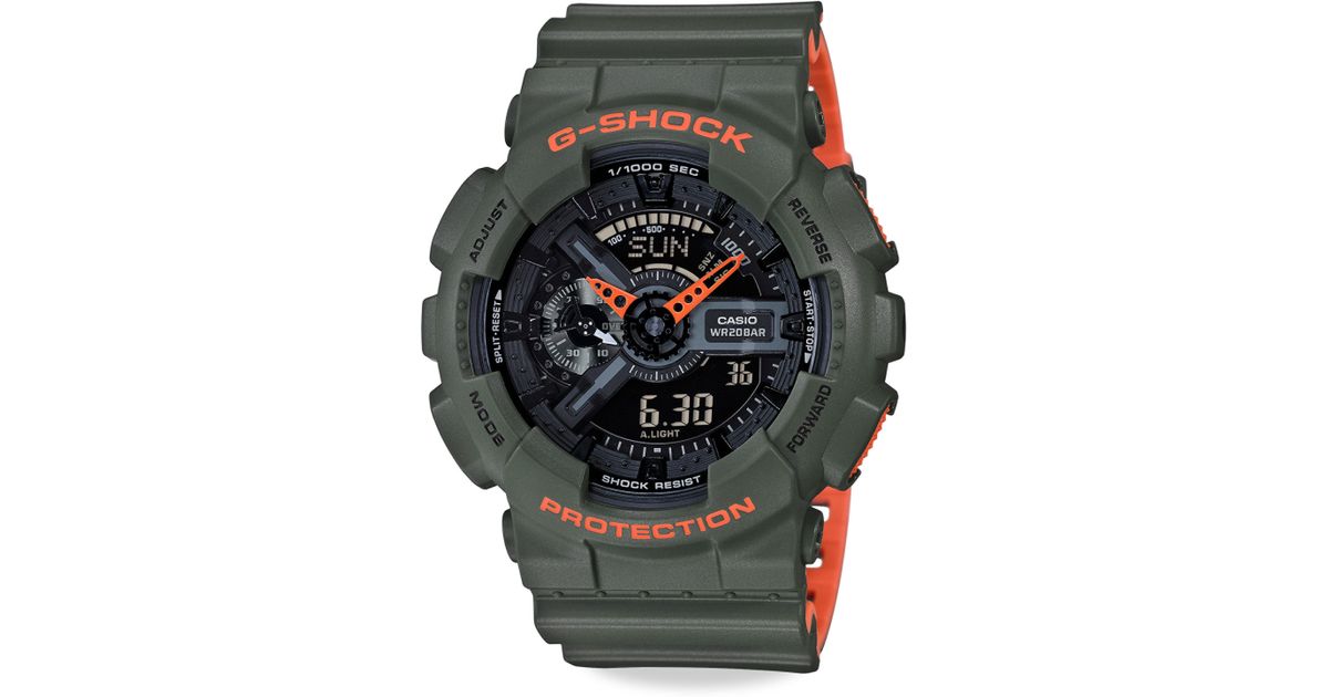 g shock green and orange