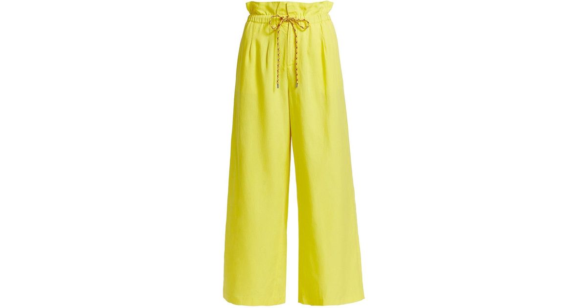 alice and olivia yellow pants