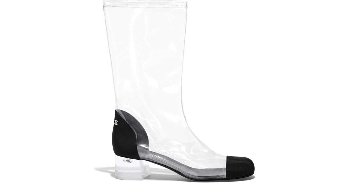 chanel transparent boots