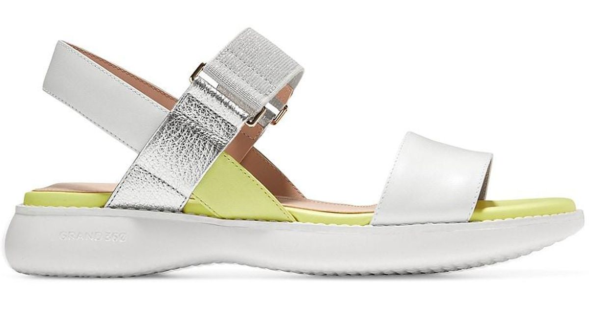 Cole Haan Leather Grand Ambition Carmel Sandals in Metallic - Lyst