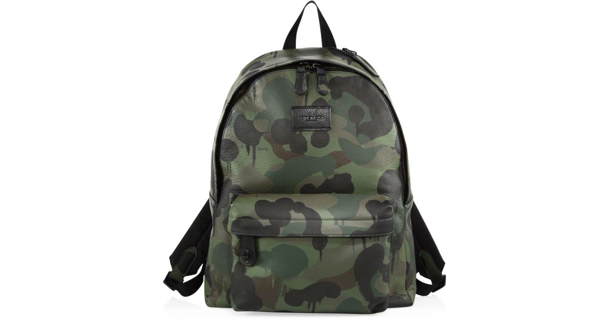 coach camo backpack
