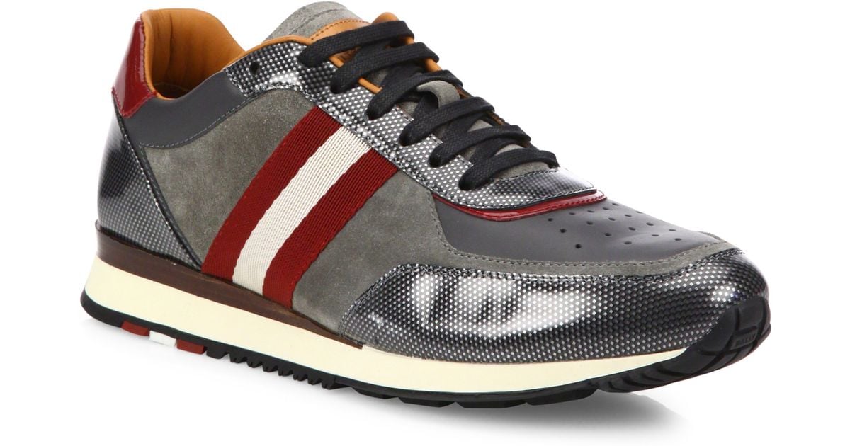 bally men's astel trainspotting leather runner sneakers
