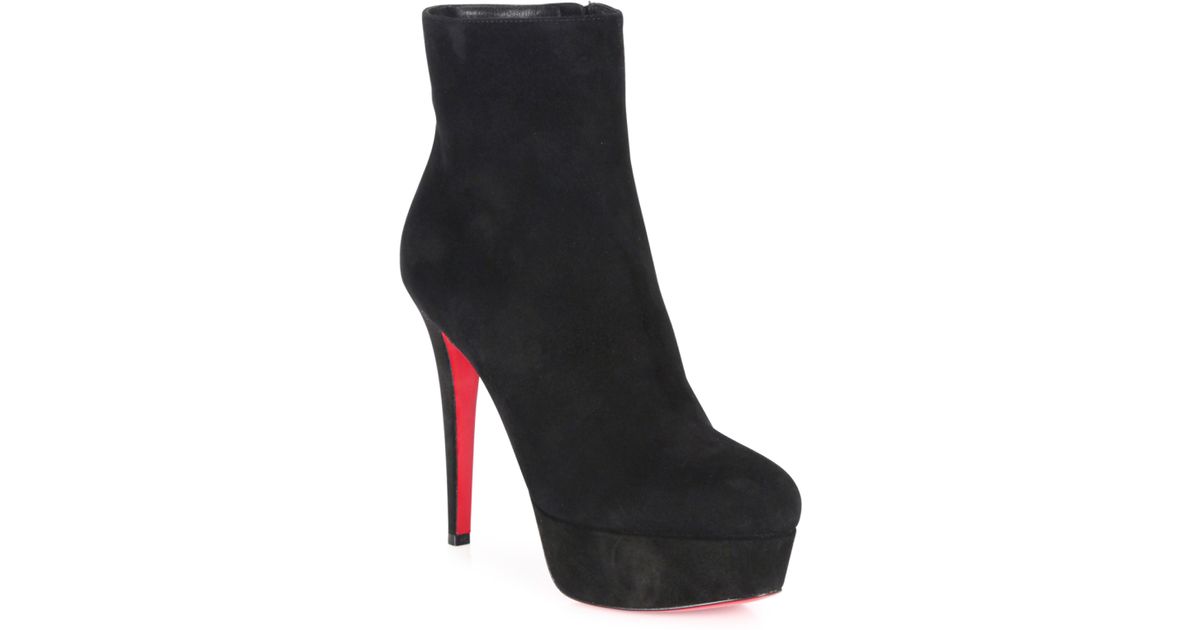 louboutin black suede booties