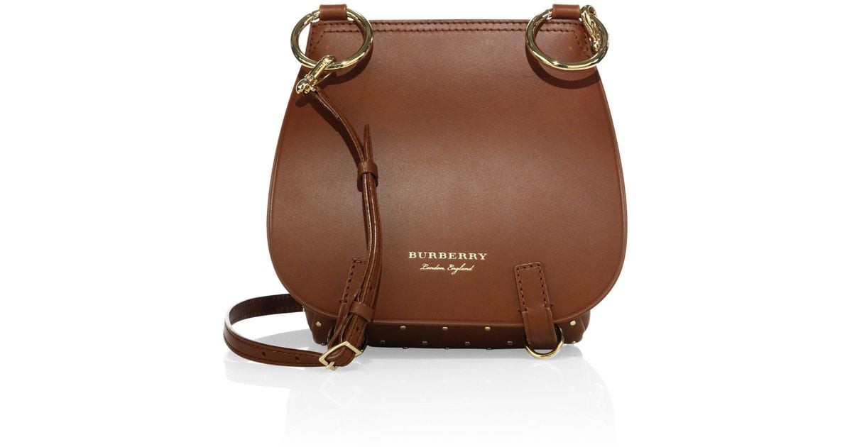 Burberry Bridle Riveted Leather Saddle Bag