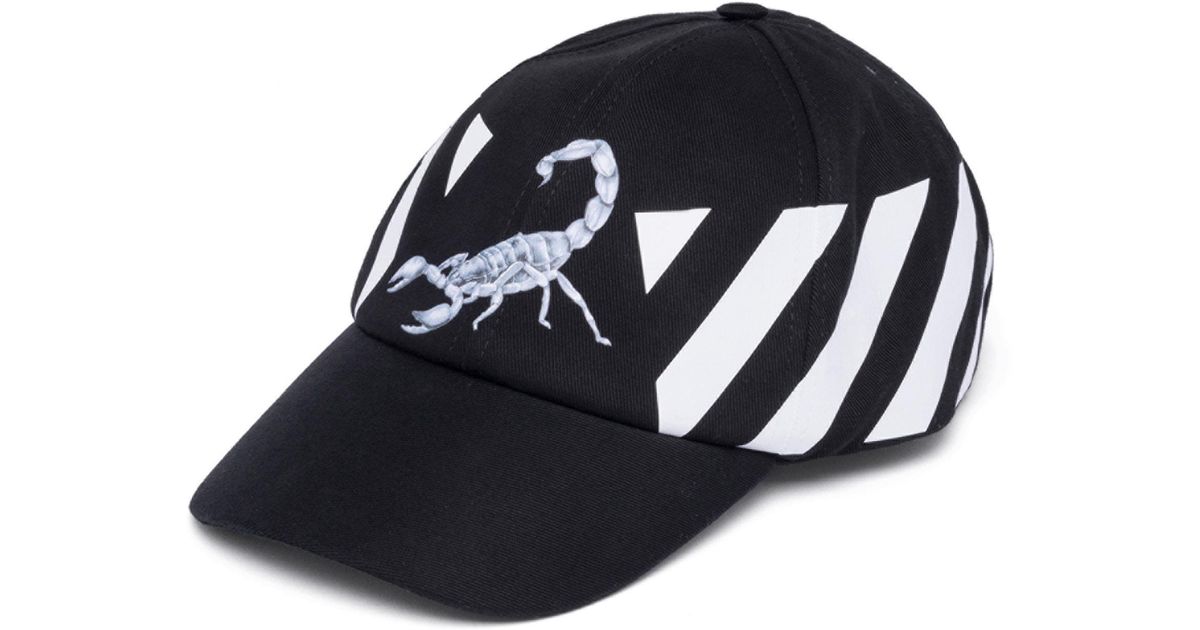 off white cap black