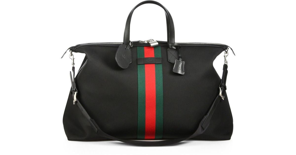 Gucci Techno Canvas Duffel Carry-on Bag in Black for Men - Lyst
