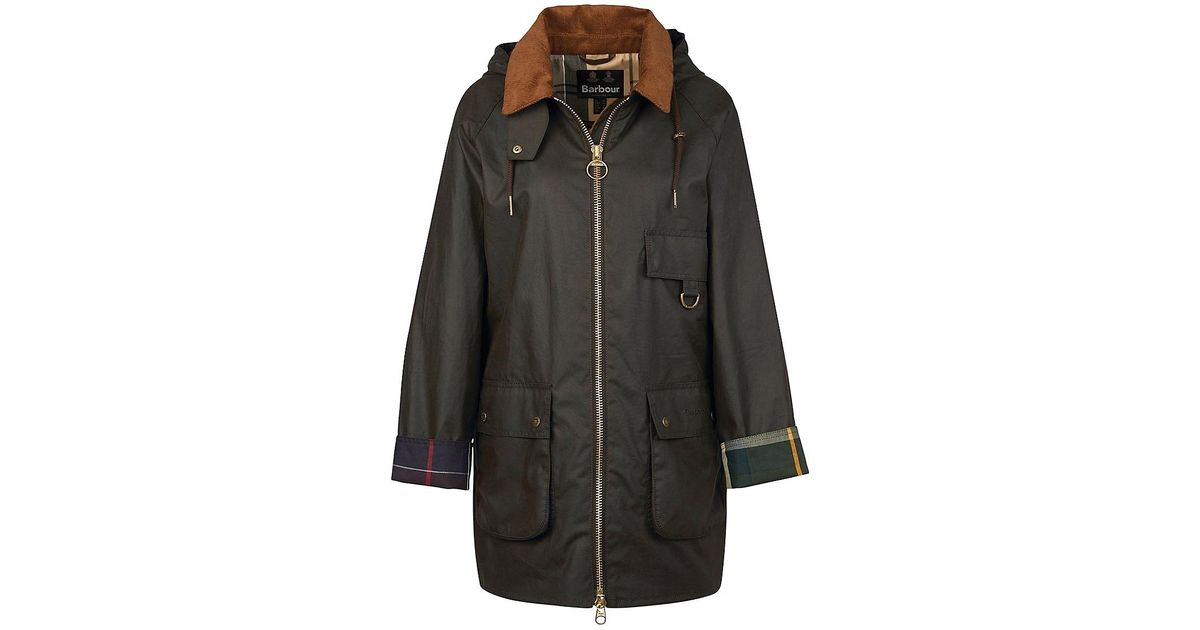 Barbour Cotton Highclere Wax Jacket in Navy (Black) Lyst