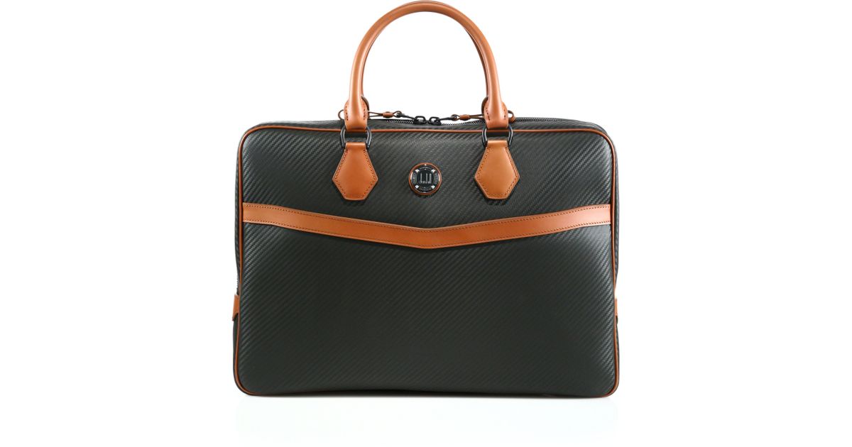 Dunhill Chassis Leather Briefcase in Green for Men Lyst