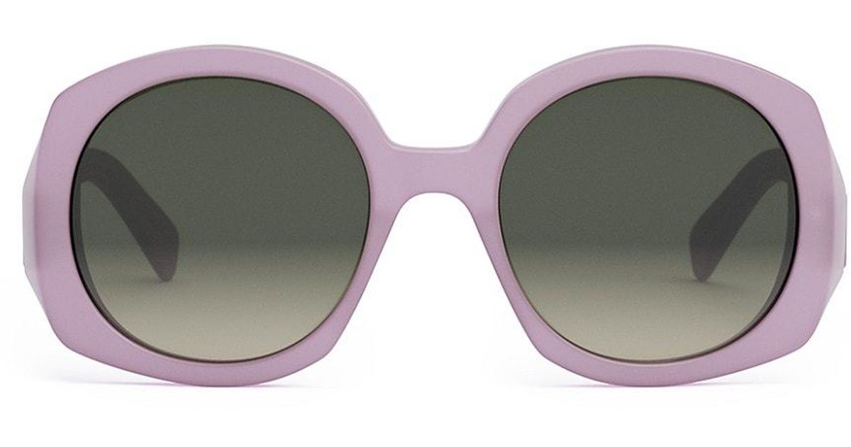 Celine Bold 3 Dots 53mm Round Sunglasses in Gray Lyst