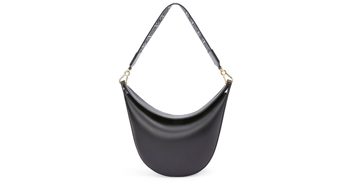 Loewe Medium Luna Leather Hobo Bag in Black | Lyst