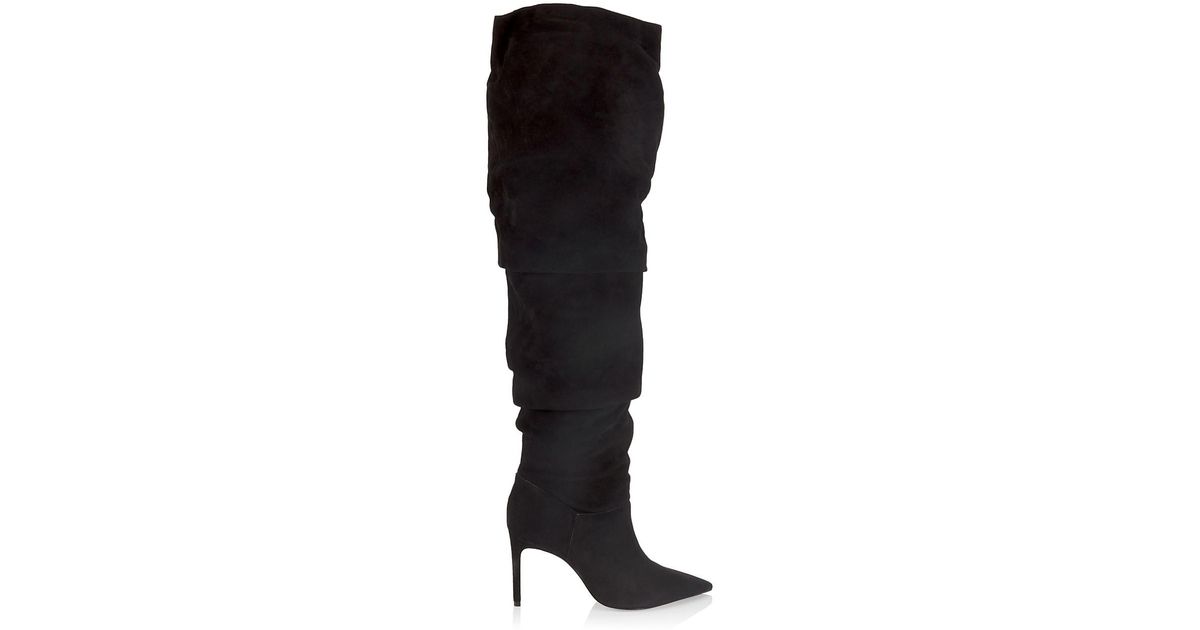 Schutz Ashlee Suede Overtheknee Boots in Black Lyst