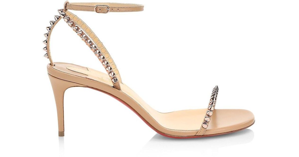 Christian Louboutin So Me 100 Beige Leather Sandals