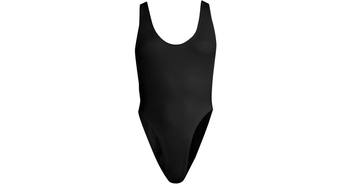 Norma Kamali Marissa One-piece Swimsuit in Black - Lyst