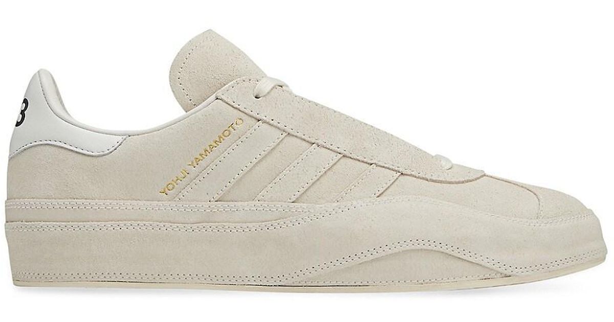 Y-3 Gazelle Leather Sneakers in Cream (Natural) for Men | Lyst
