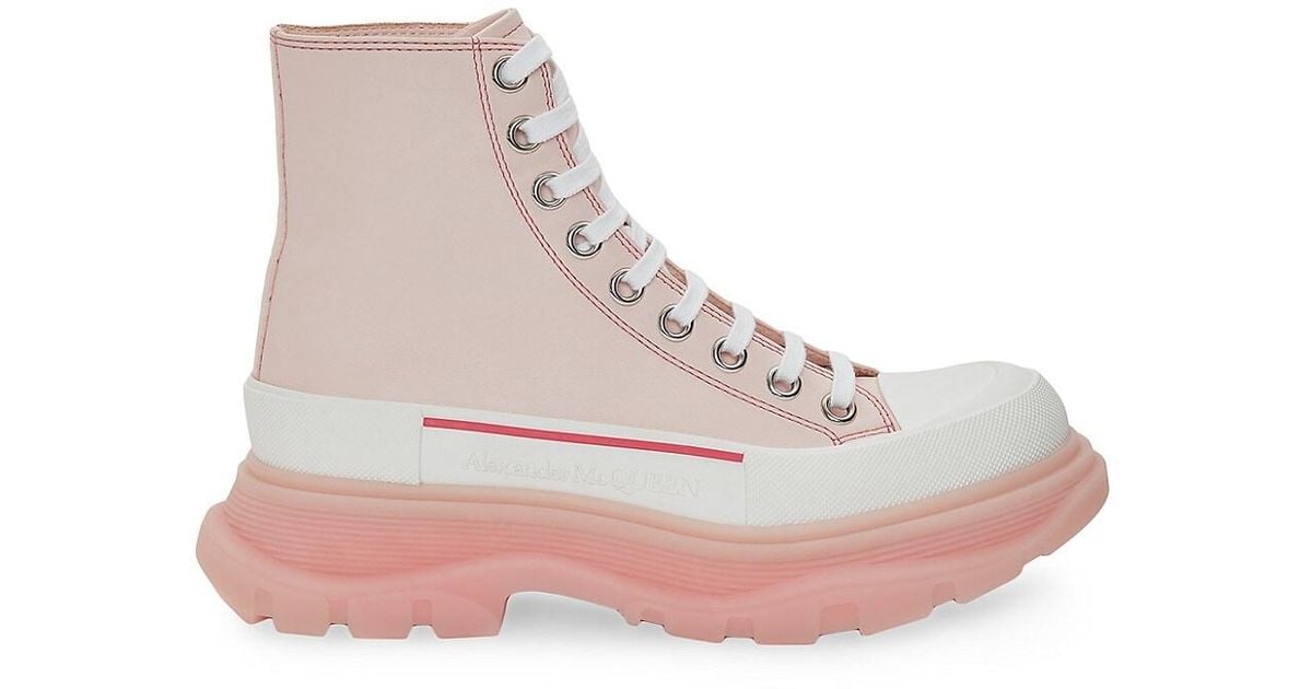 alexander mcqueen pink boots