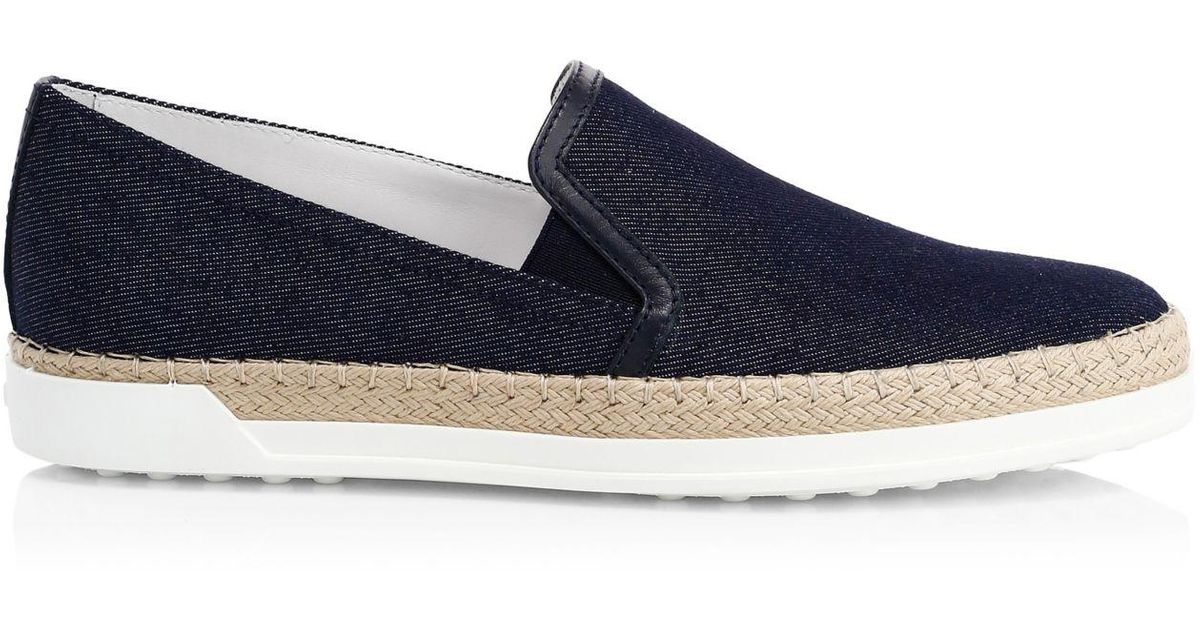 slip on denim sneakers