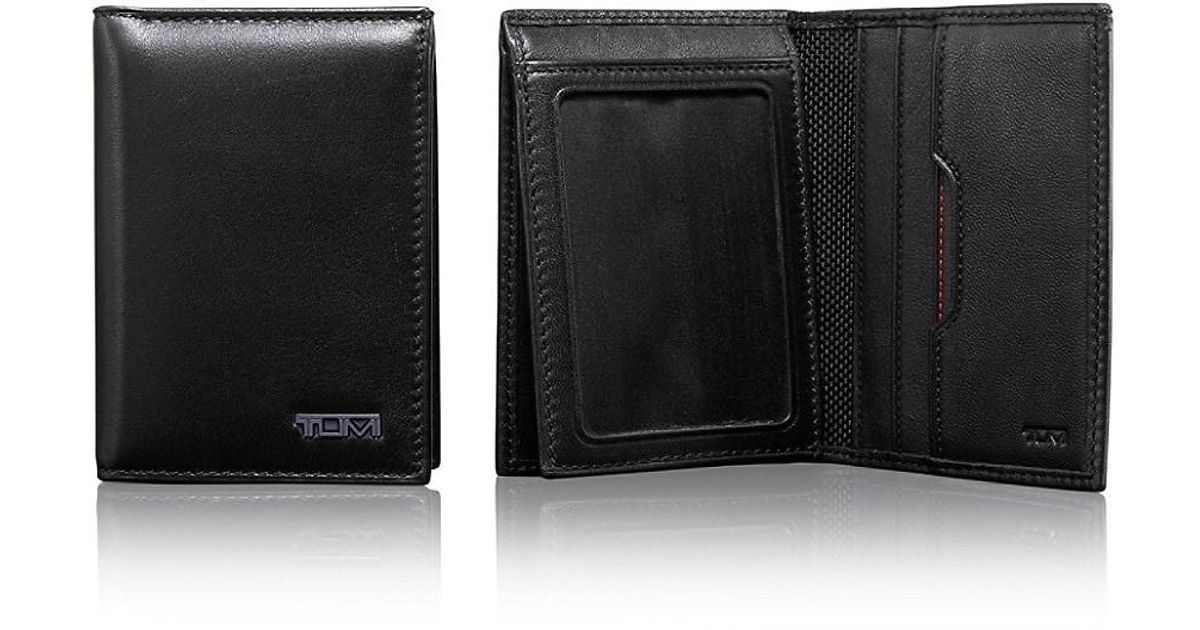 Tumi Leather Delta Lfold Wallet in Black for Men Lyst