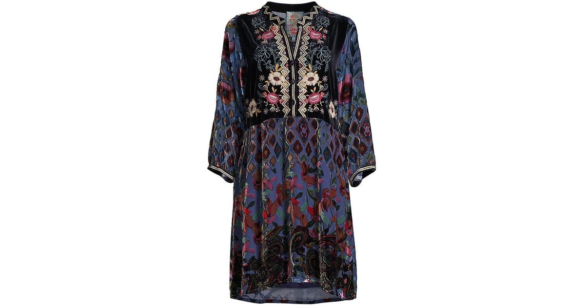 Johnny Was Clara Gweneth Burnout Tunic Dress | Lyst