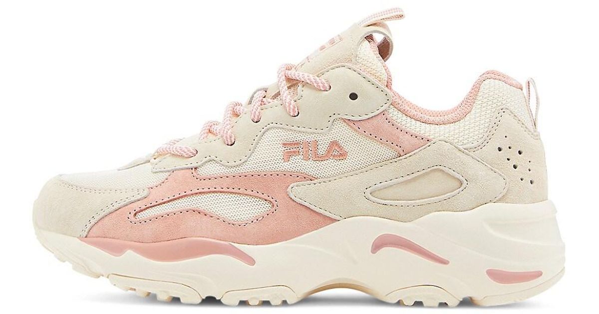 fila ray tracer suede patchwork sneakers