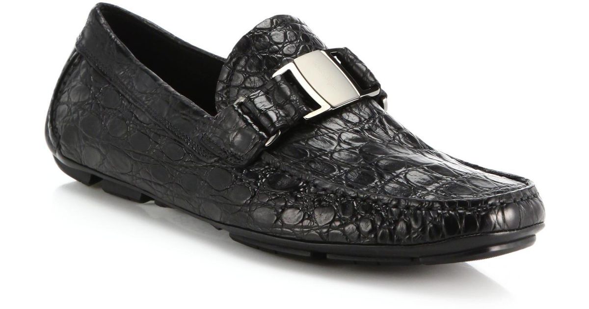 ferragamo crocodile loafers