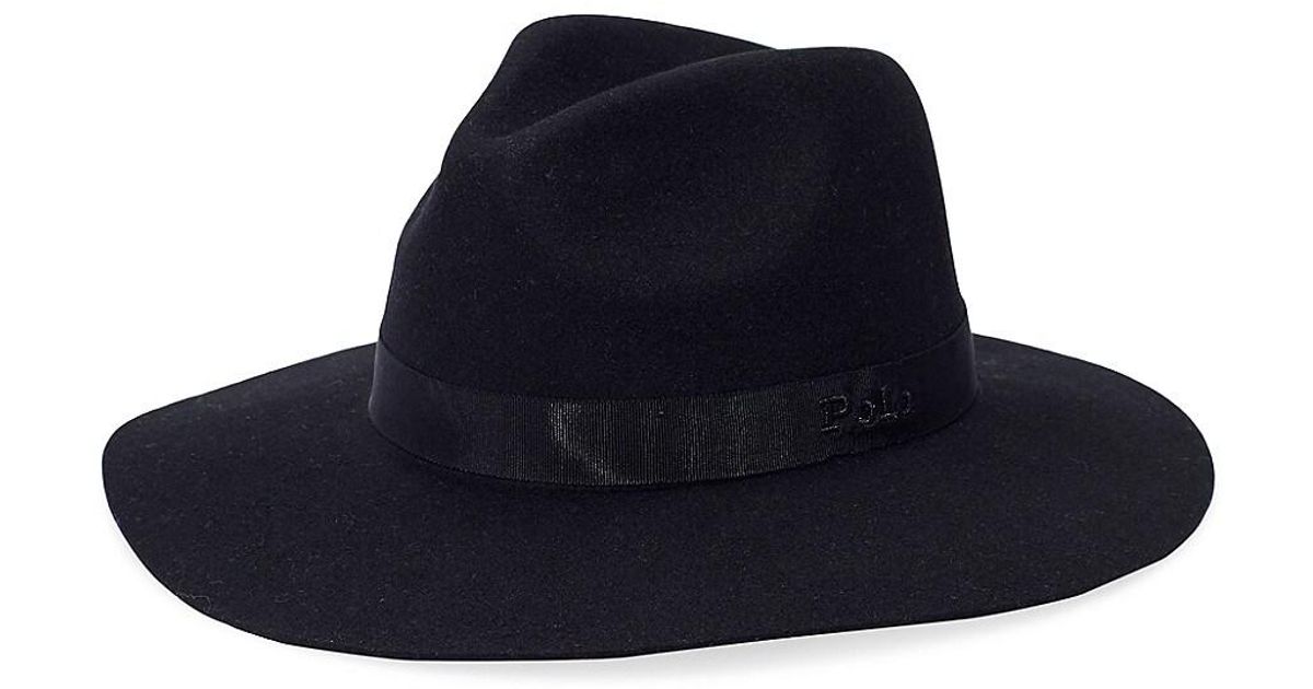 Polo Ralph Lauren Packable Wool Icons Fedora in Black Lyst