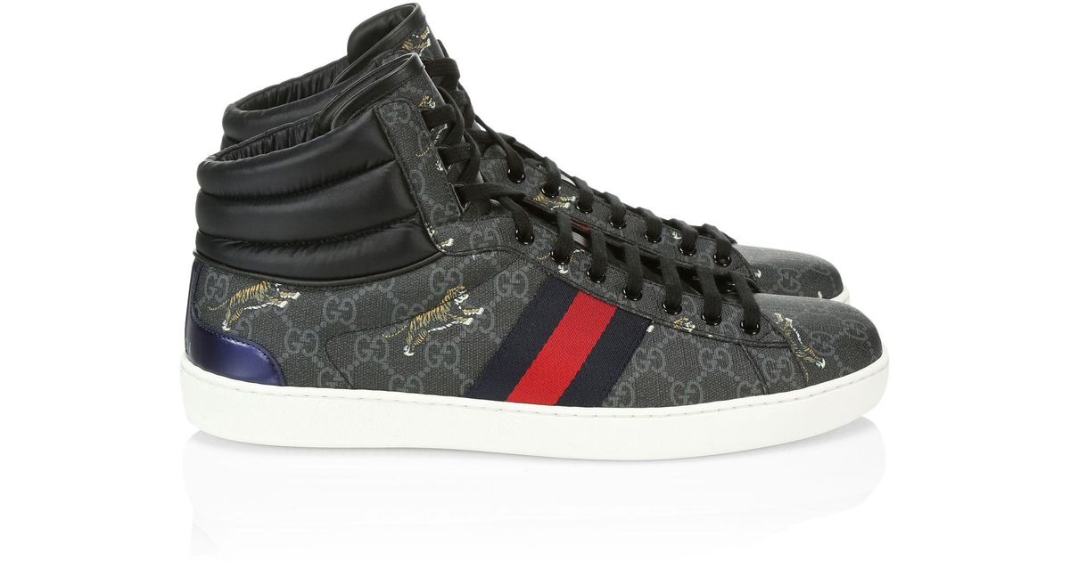 gucci high top with tiger