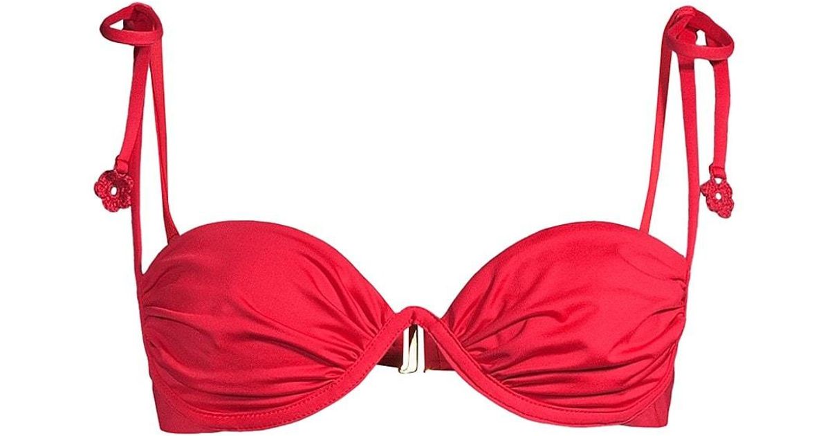 Agua Bendita Donna Underwire Bikini Top in Red | Lyst