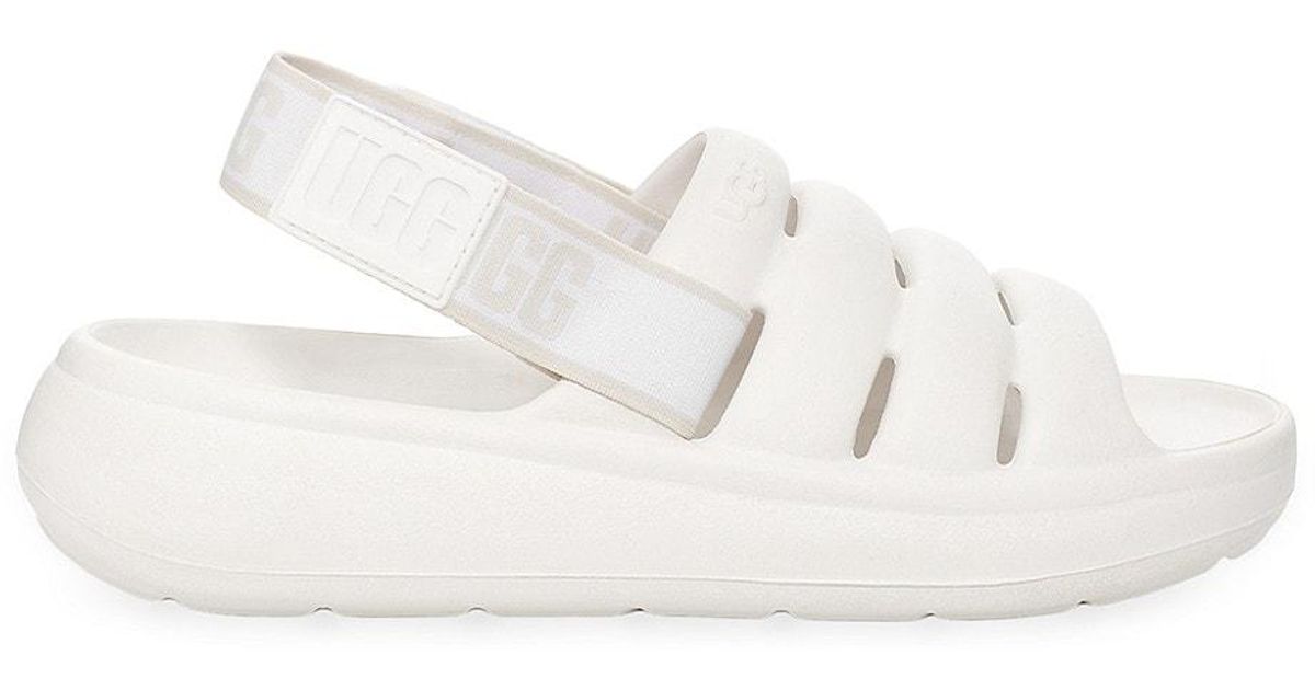 UGG Sport Yeah Slingback Sandals in Bright White (White) | Lyst