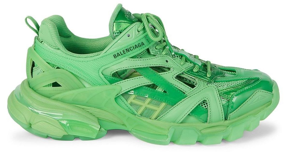 Balenciaga Synthetic Track.2 Open Sneakers in Green for Men | Lyst