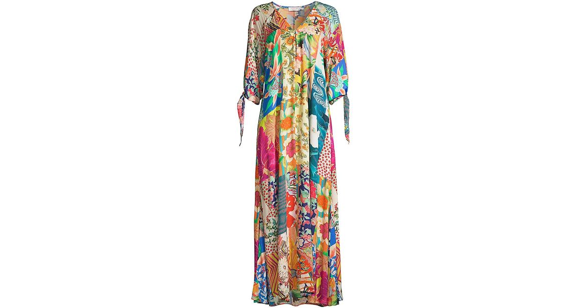 Johnny Was Gracie Tropical Maxi-dress in Blue - Lyst