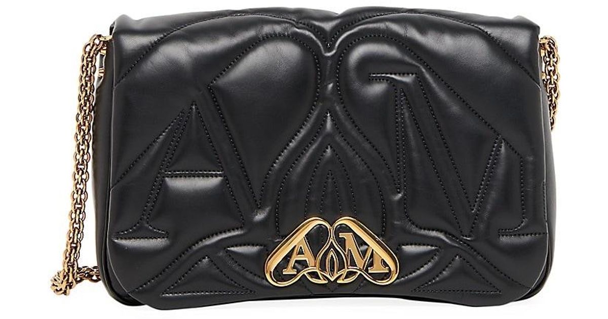 Alexander McQueen The Seal Quilted Leather Shoulder Bag in Black Lyst