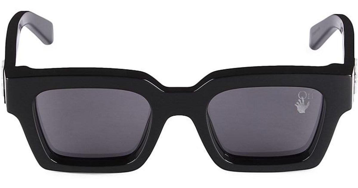 Off-White c/o Virgil Abloh 50mm Square Sunglasses in Black for Men | Lyst