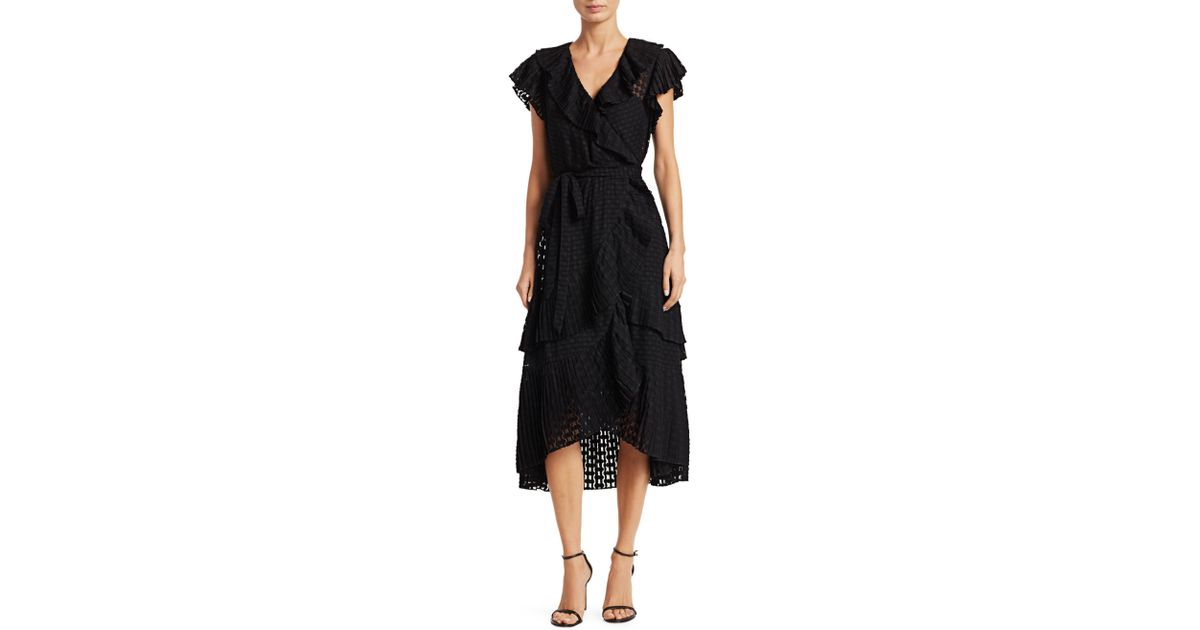 zimmermann plisse wrap dress