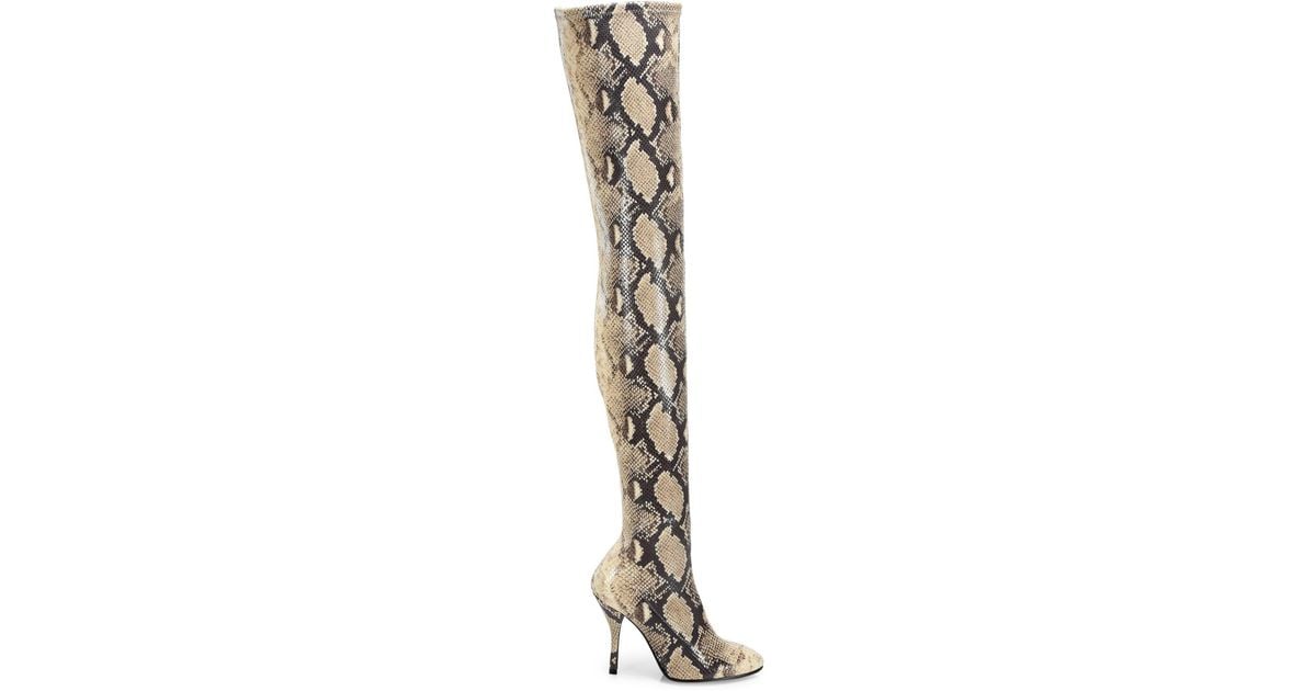 over the knee snakeskin