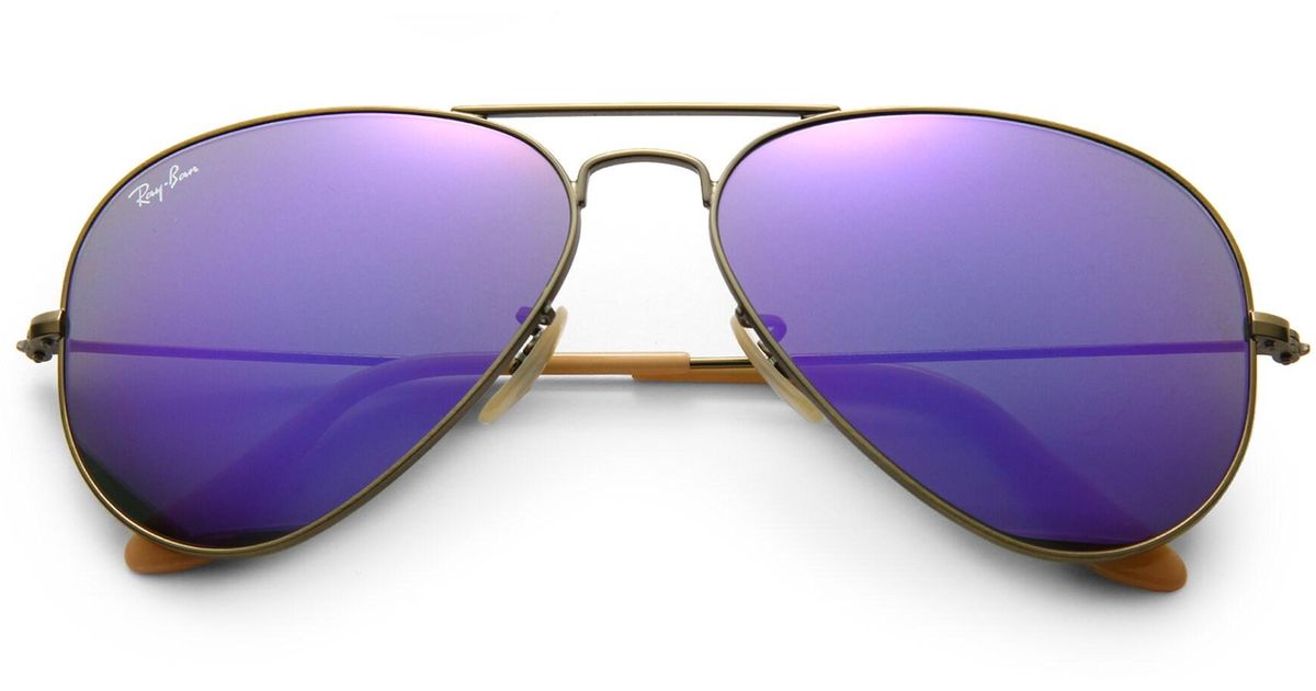 RayBan Rb3025 58mm Original Aviator Sunglasses in Purple Lyst