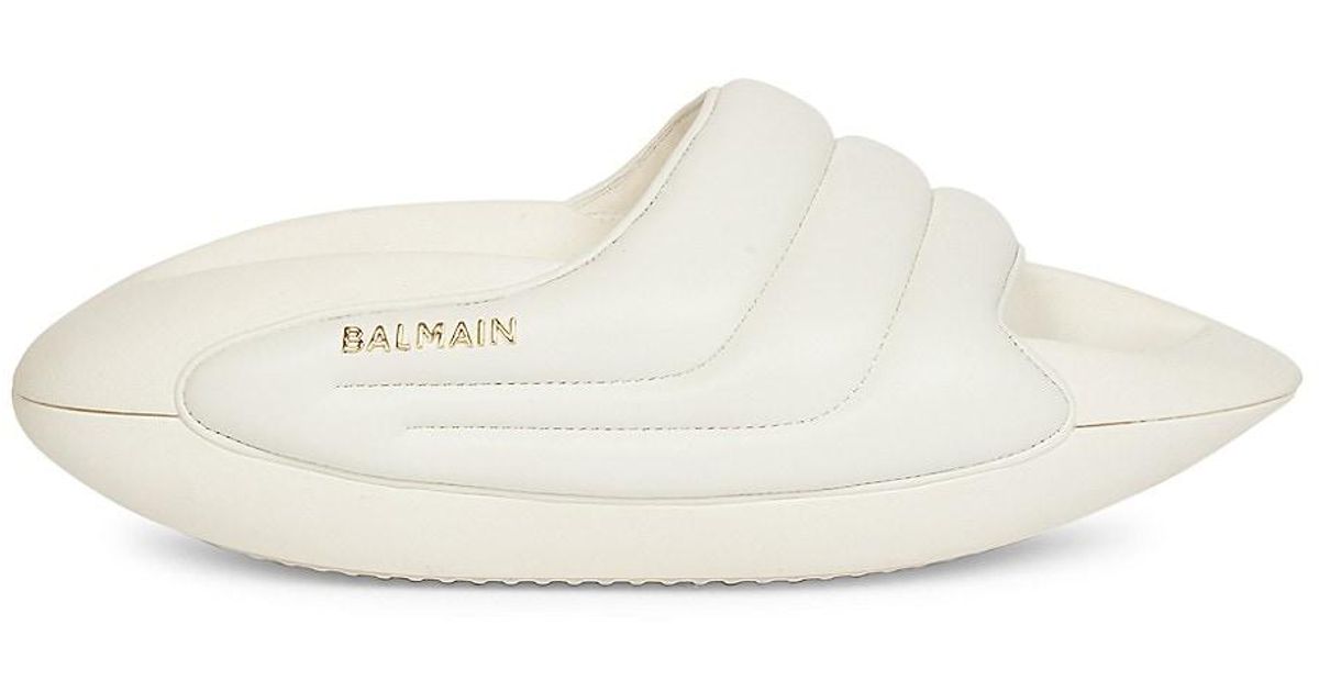 balmain slides puffy