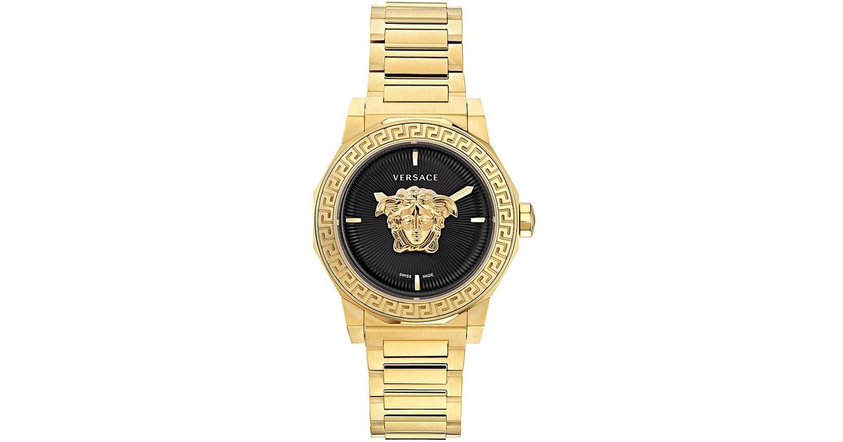 Versace Medusa Deco Ip Yellow Gold Bracelet Watch/38mm in Metallic for
