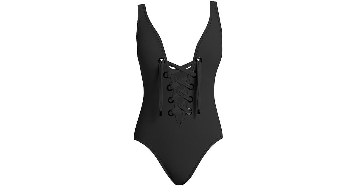 Karla Colletto Phoebe One-piece Swimsuit in Black | Lyst